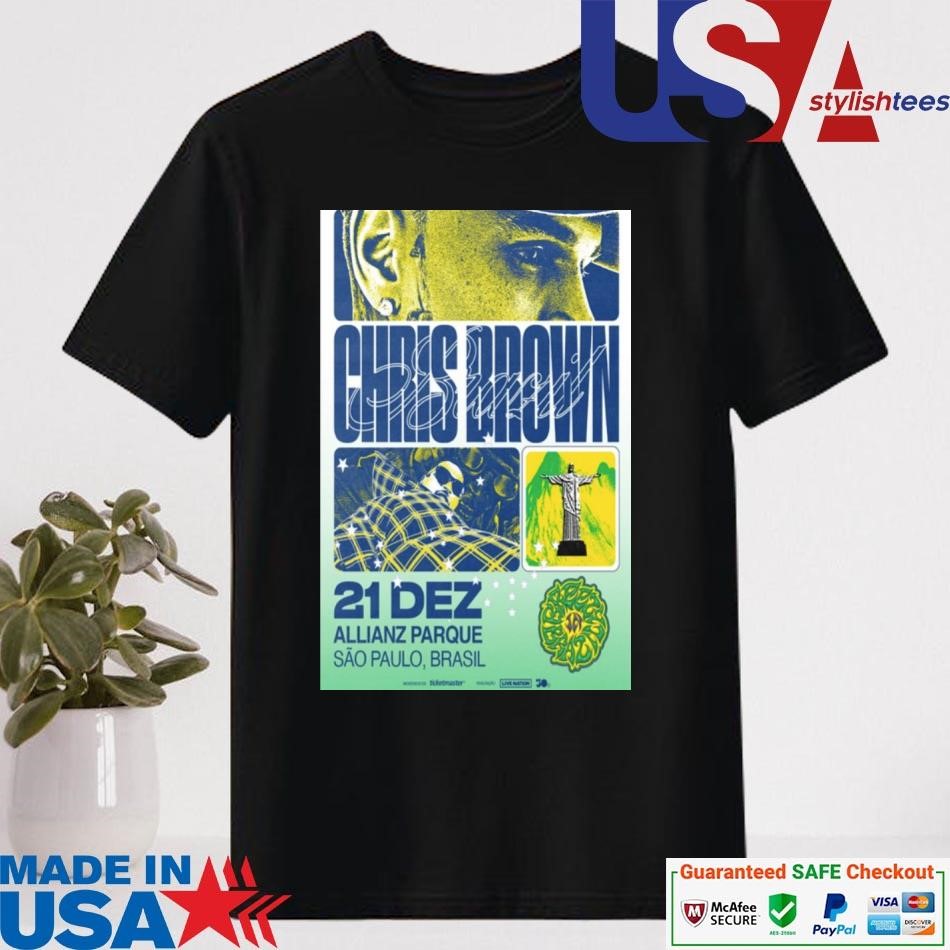 Official Chris Brown December 21st 2024 Allianz Parque in São Paulo, Brazil T-shirt