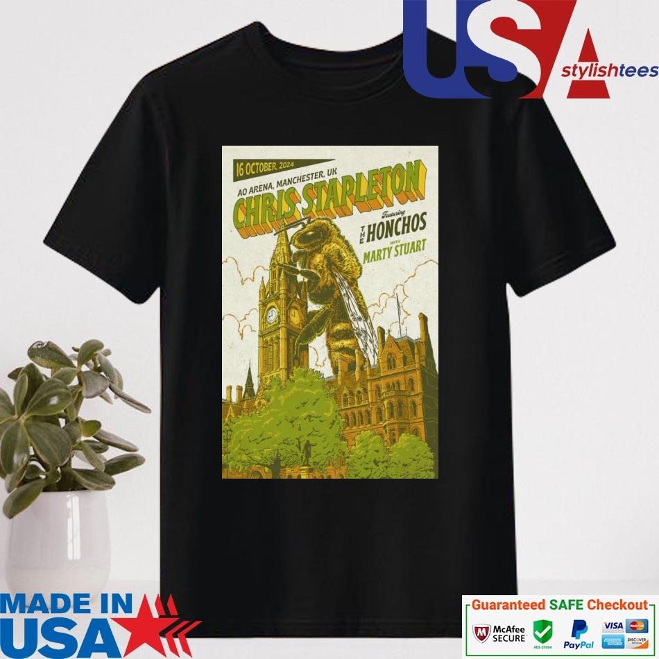 Official Chris Stapleton At AO Arena In Manchester, UK On October 16, 2024 Tour Shirt