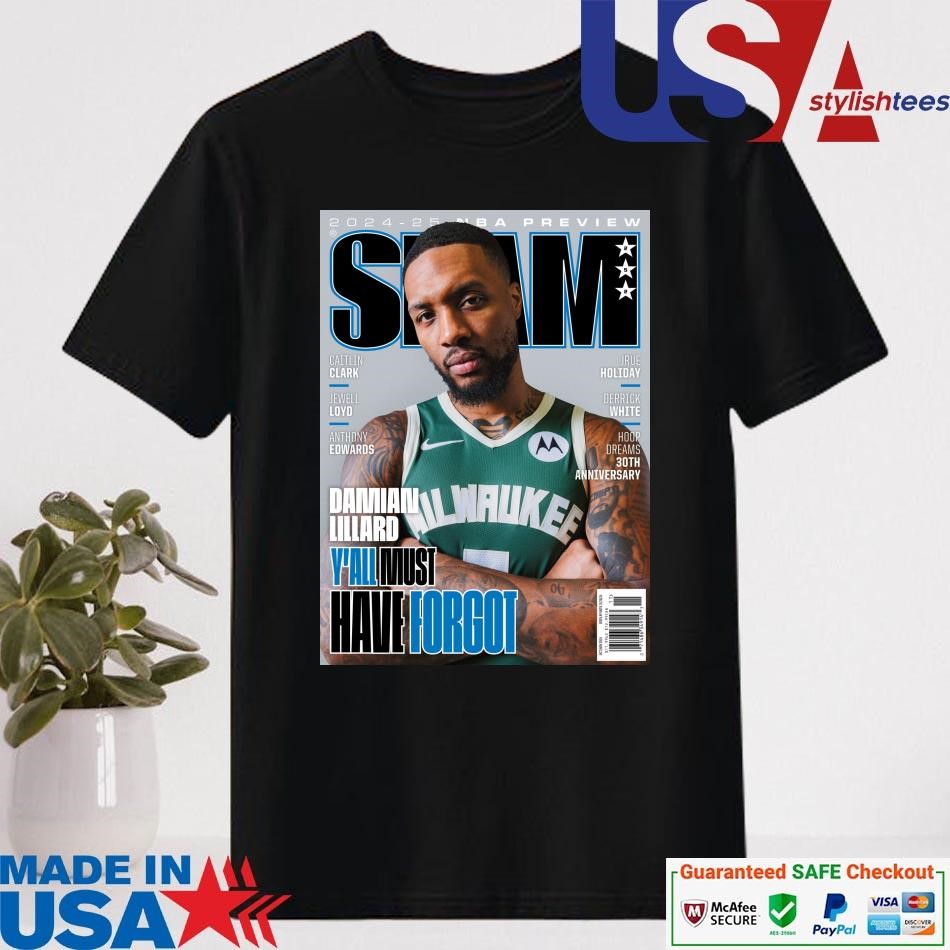 Official Damian Lillard Y'all Must have Forgot Slam 2024-2024 NBA Preview Shirt