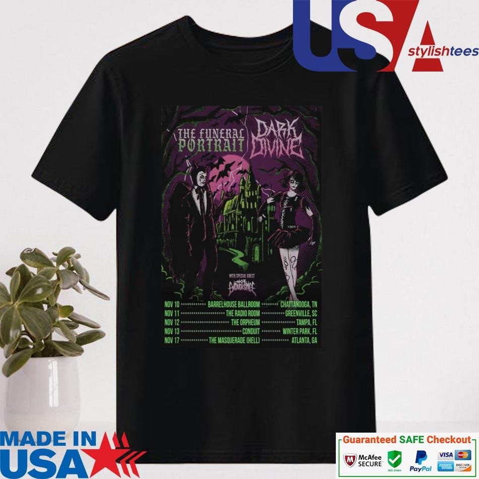 Official Dark Divine Co-Headlining November 2024 Tour Shirt