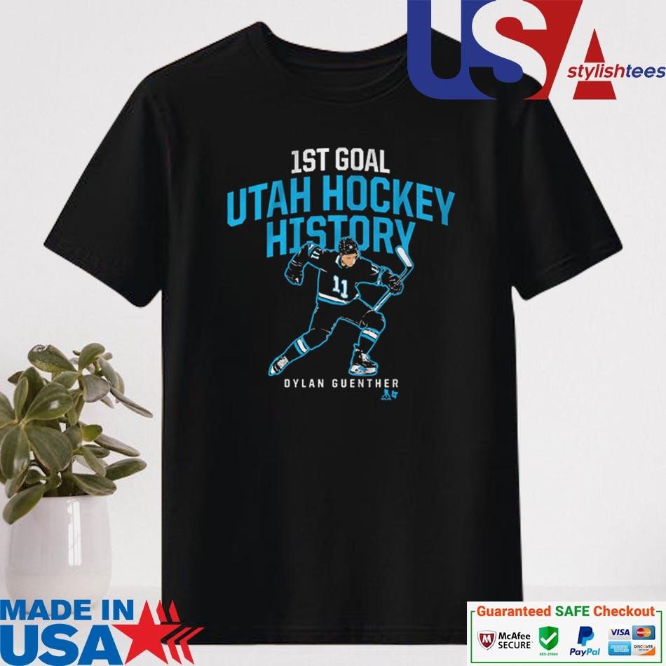 Official Dylan Guenther 1st Goal Utah Hockey History Shirt