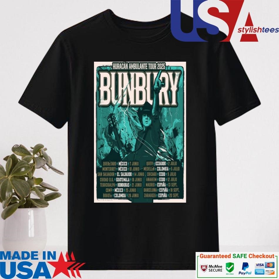 Official Enrique Bunbury Huracan Ambulante Tour 2025 Shirt