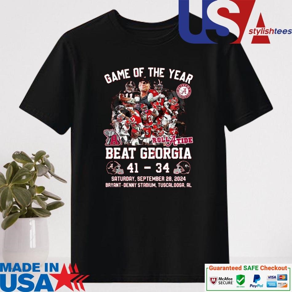 Official Game Of The Year Beat Alabama Beat Georgia 41-34 Saturday, Sep 28, 2024 Bryant Denny Stadium T-shirt