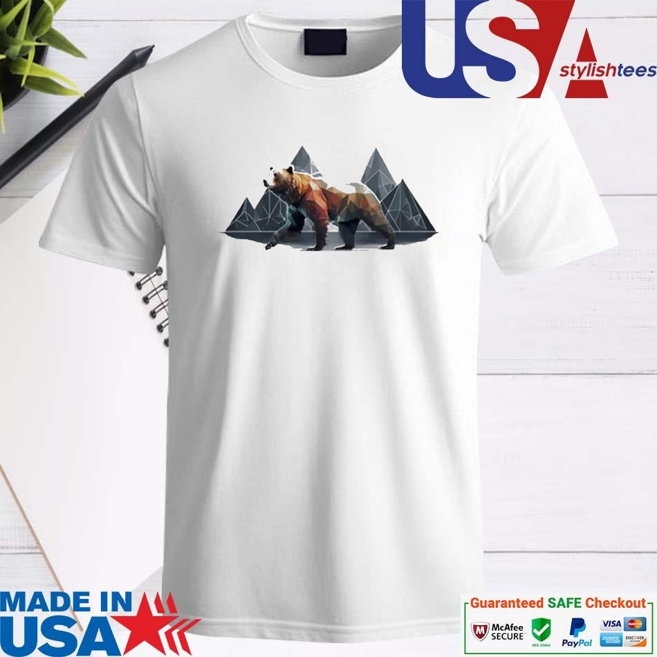 Official Geometric Bear In The Mountains Shirt