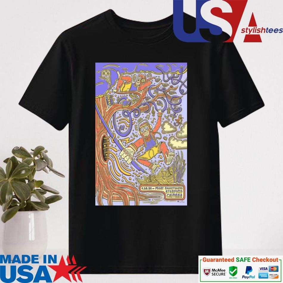 Official Goose The Band September 28 2024 Live At Frost Amphitheater, Stanford, CA Concert Poster Event T-shirt