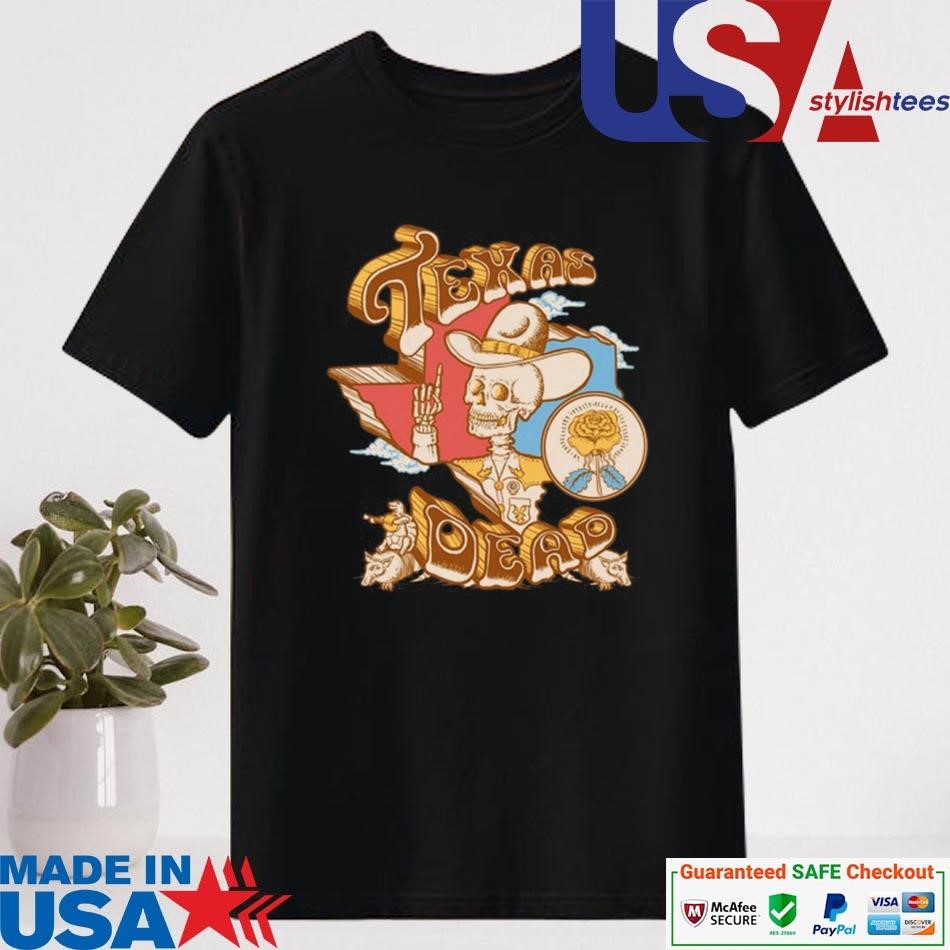 Official Grateful Dead Texas 72 Armadillo Thanksgiving Dead Show T-shirt