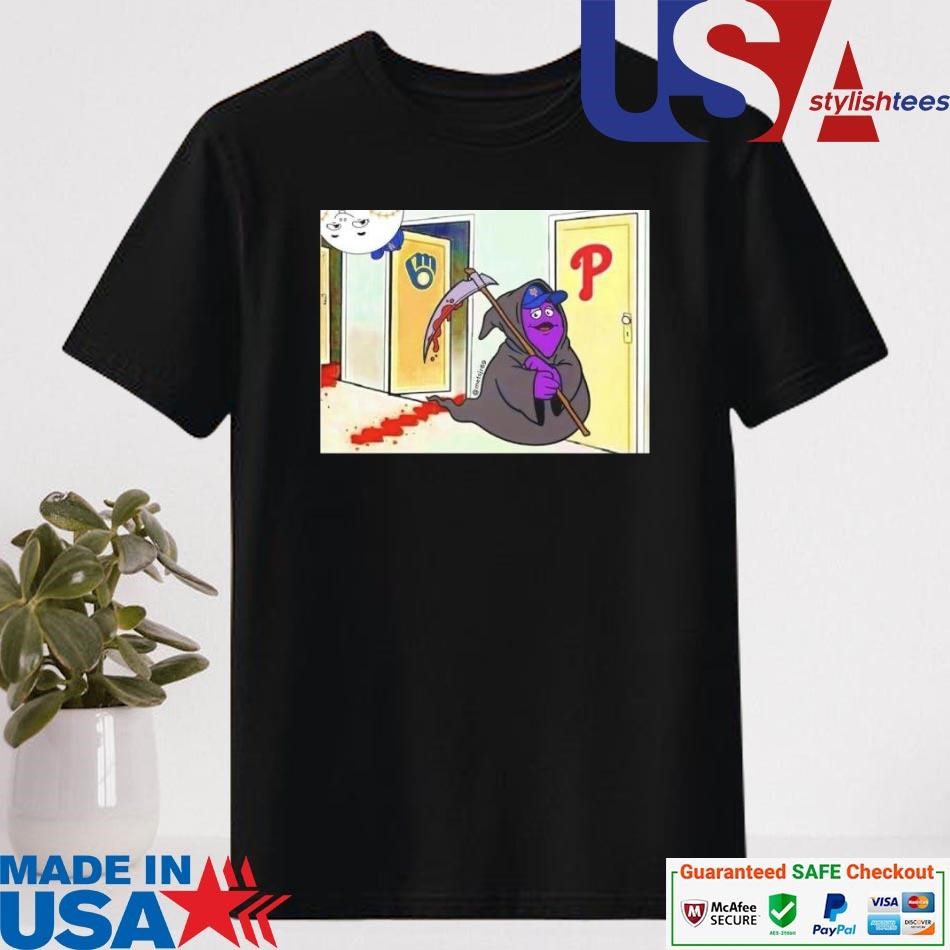 Official Grimace Grim Reaper vs Phillies knock knock MLB Shirt