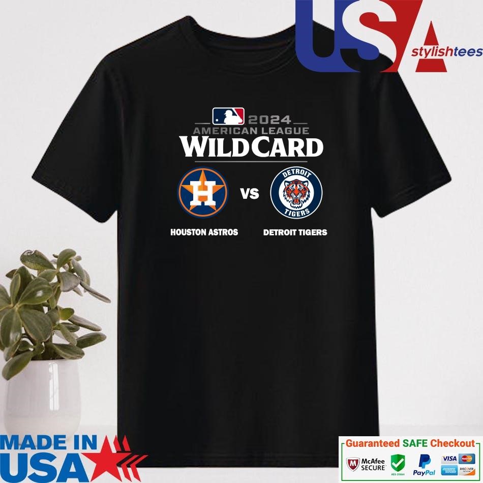 Official Houston Astros Vs Detroit Tigers 2024 MLB American League Wild Card Shirt