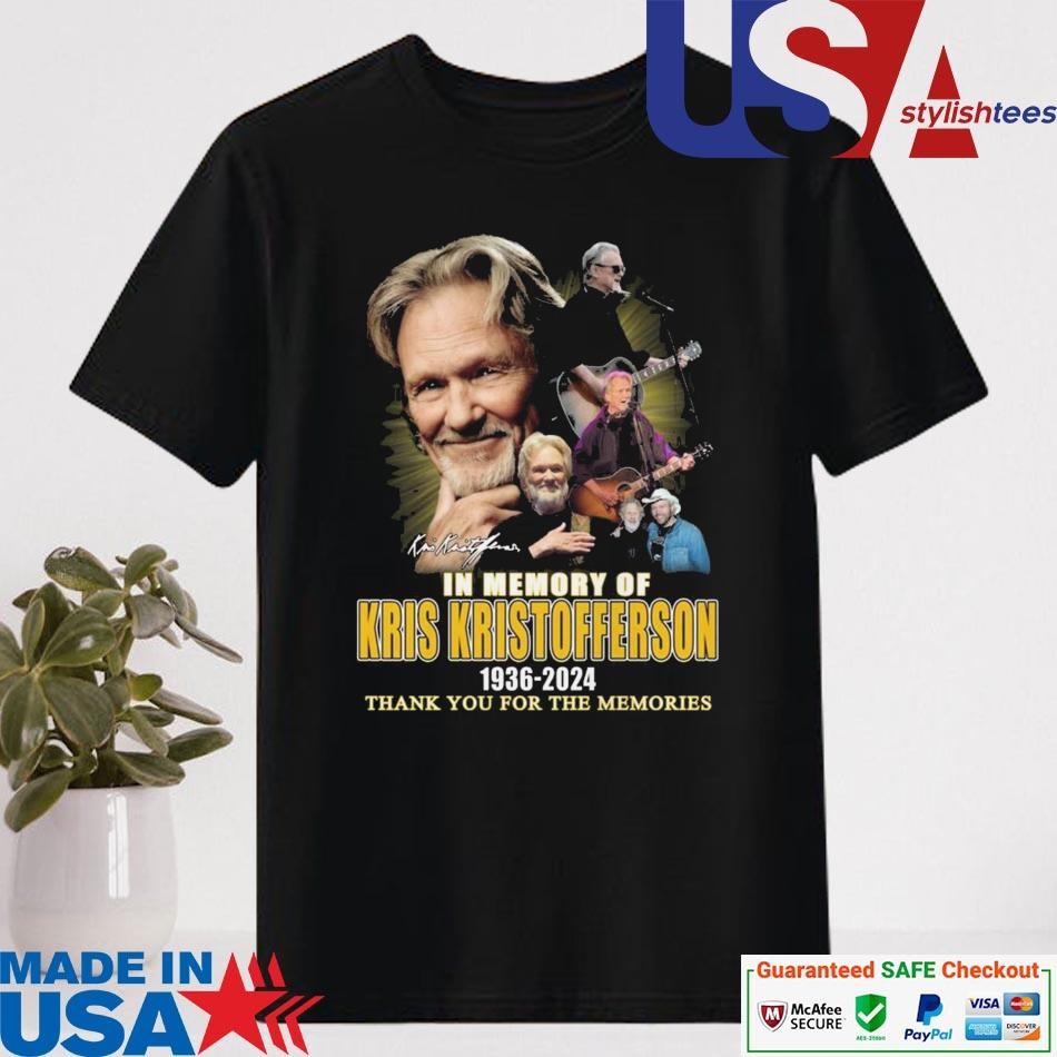 Official In Memory Of Kris Kristofferson 1936-2024 Thank You For The Memories Signature Shirt