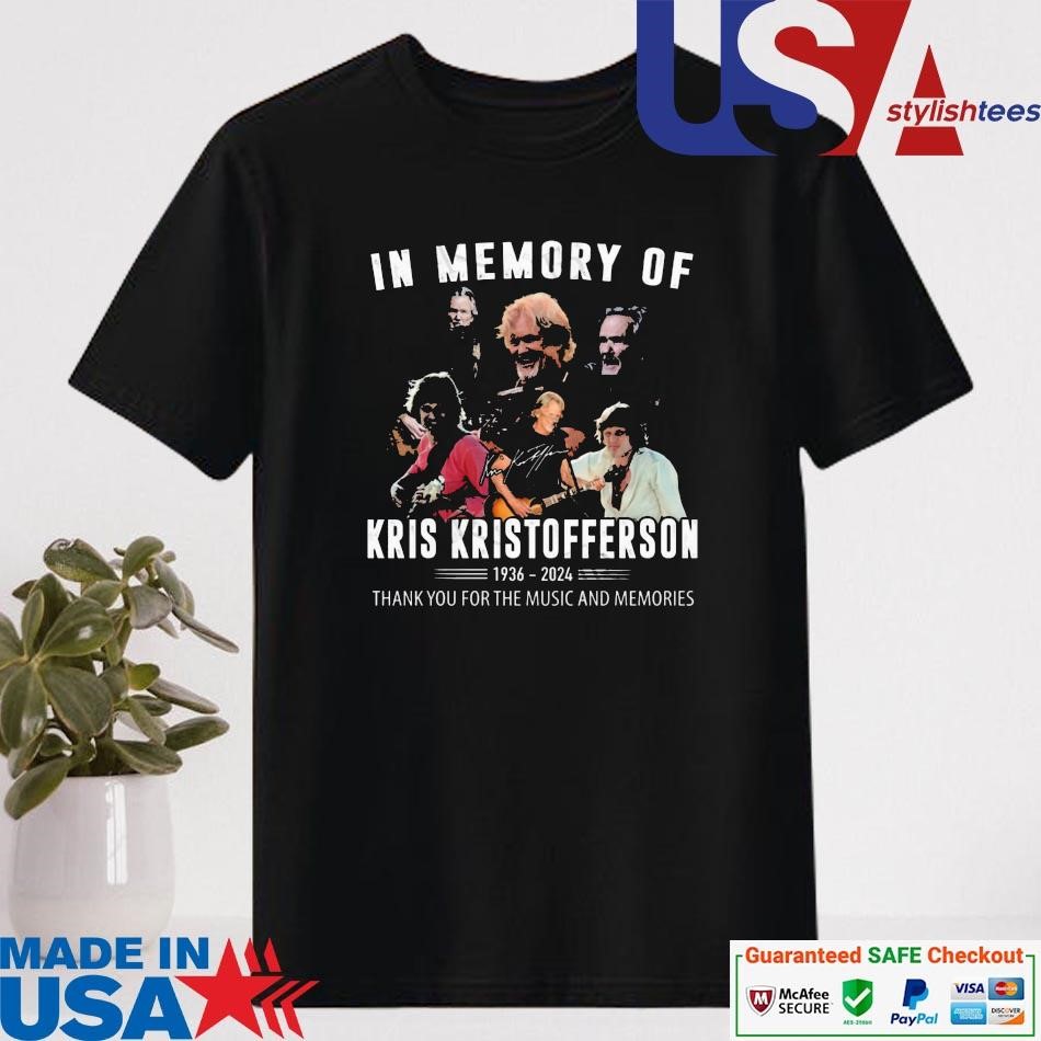 Official In Memory Of Kris Kristofferson 1936-2024 Thank You For The Music And Memories Signature Shirt