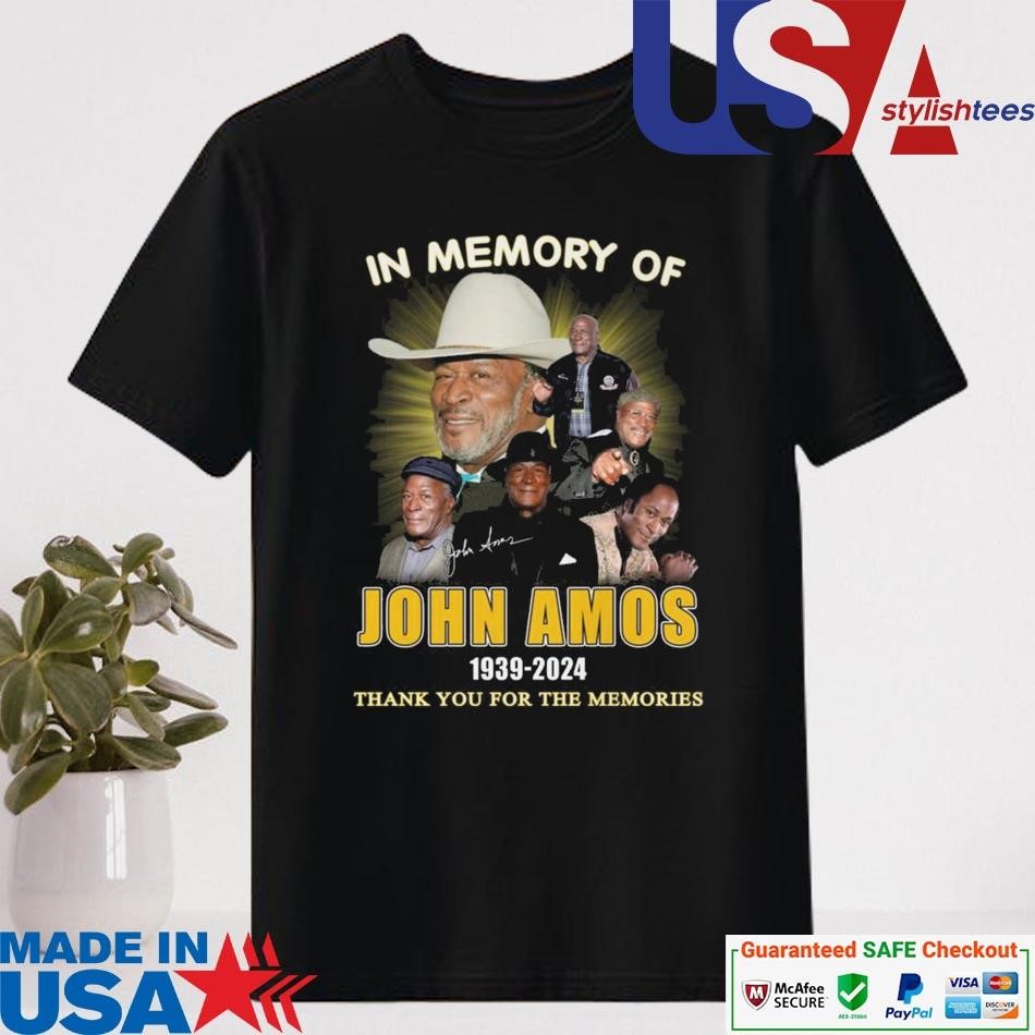 Official John Amos In Memory Of The Legend 1939-2024 Thank You For The Memories Signature Shirt