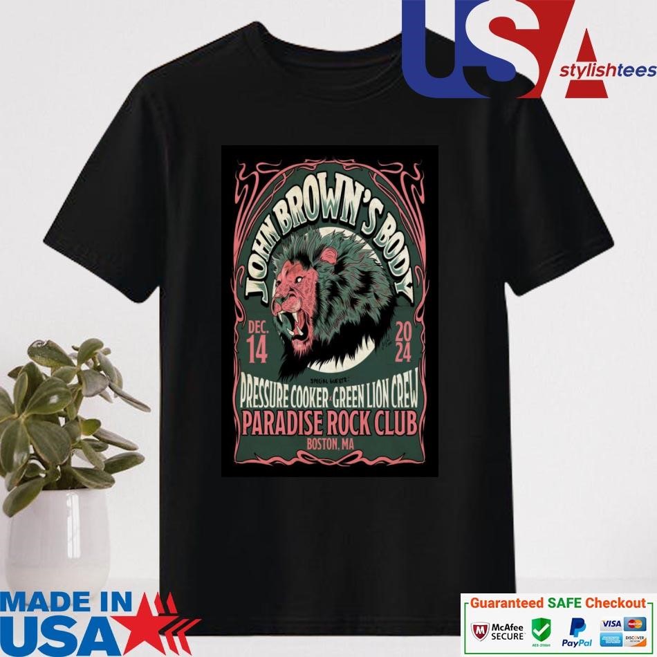 Official John Brown's Body Dec 14 2024 Paradise Rock Club In Boston MA Shirt