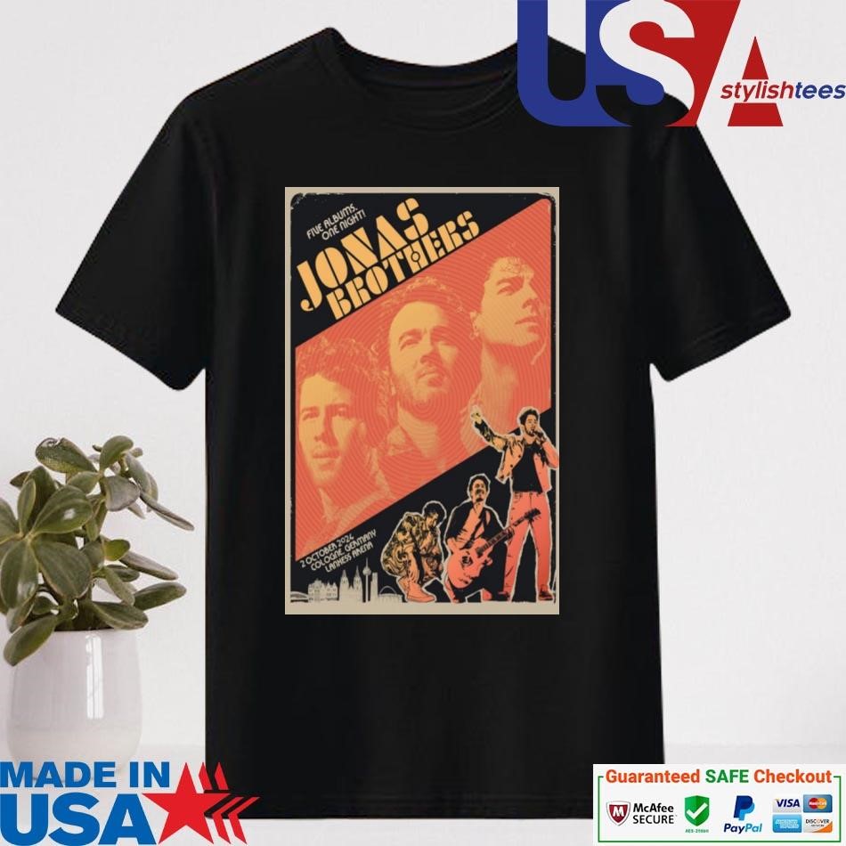 Official Jonas Brothers Oct 2 2024 Live At Lanxess Arena, Cologne, Germany Tour T-shirt