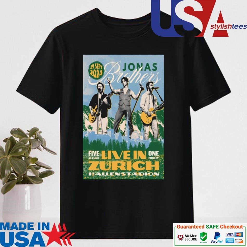 Official Jonas Brothers September 29 2024 Live At Zurich, Hallenstadion Concert T-shirt