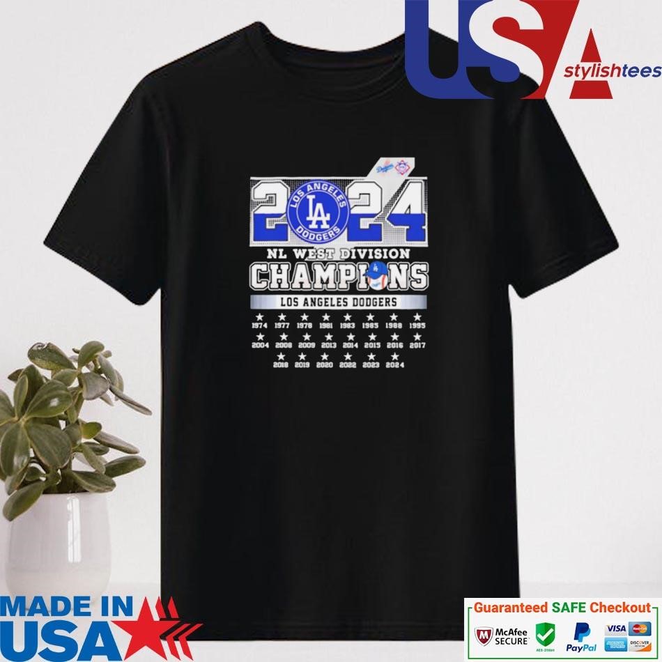 Official Los Angeles Dodgers 1974 2024 NL West Division Champions Shirt