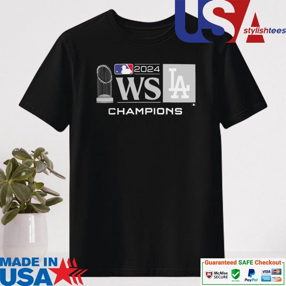 Official Los Angeles Dodgers 2024 Ws Champs Trophy Lockup Shirt