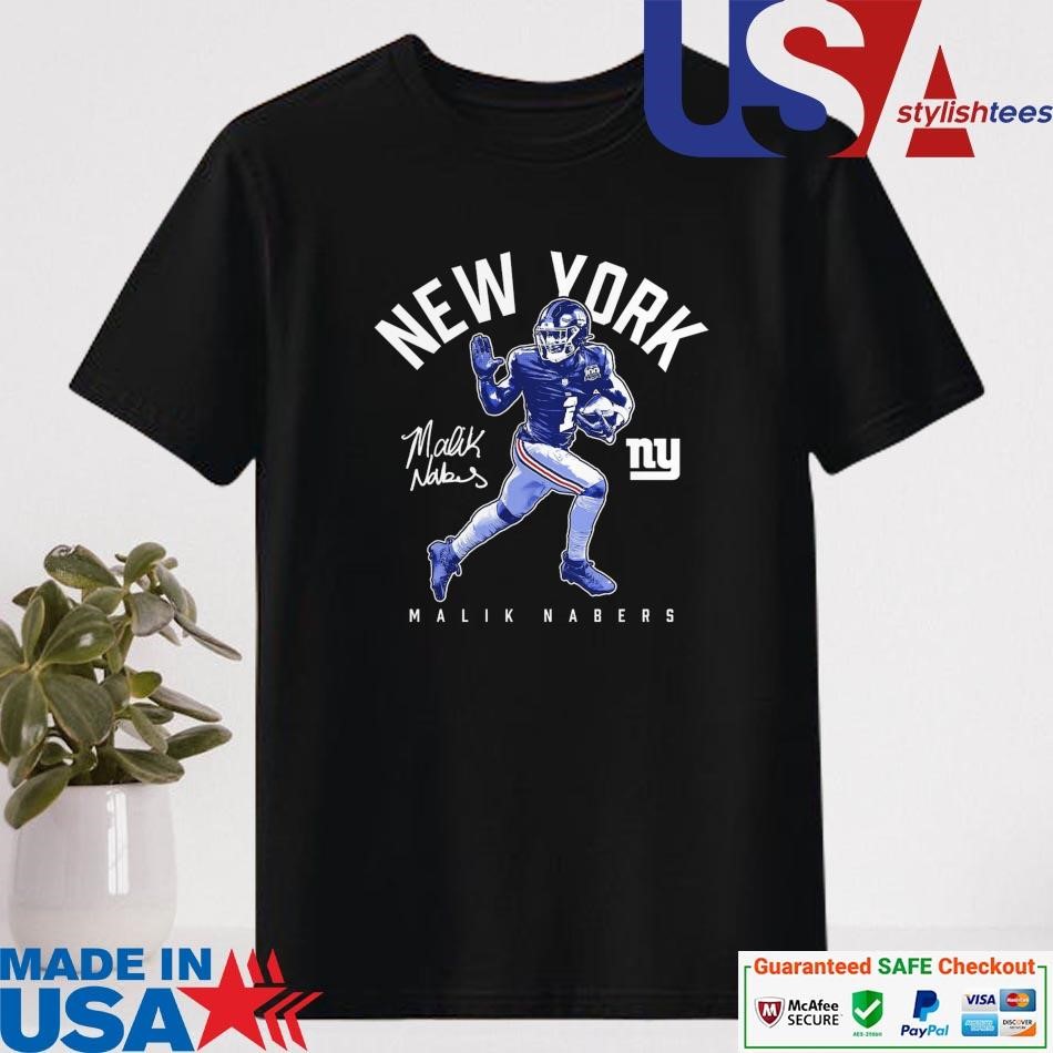 Official Malik Nabers New York Giants Stiff Arm Shirt