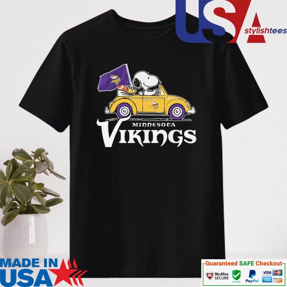 Official Minnesota Vikings Celebrating 75 Years Of Peanuts Snoopy Shirt