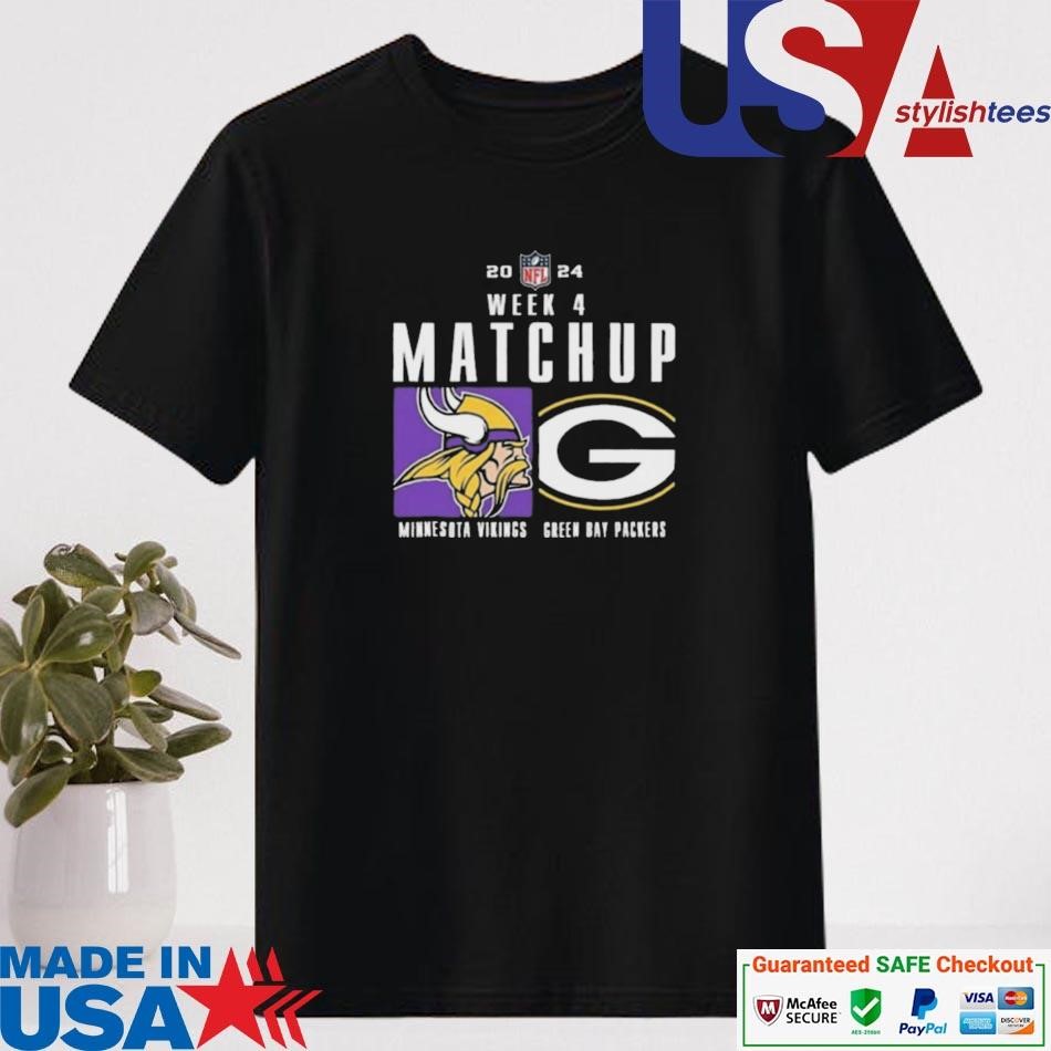 Official Minnesota Vikings vs Green Bay Packers 2024 NFL Week 4 Matchup T-shirt