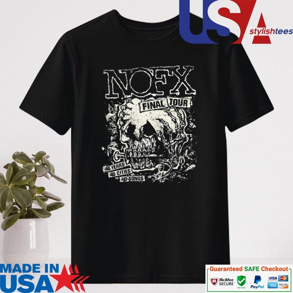 Official NOFX Final Tour Skull 2024 Shirt