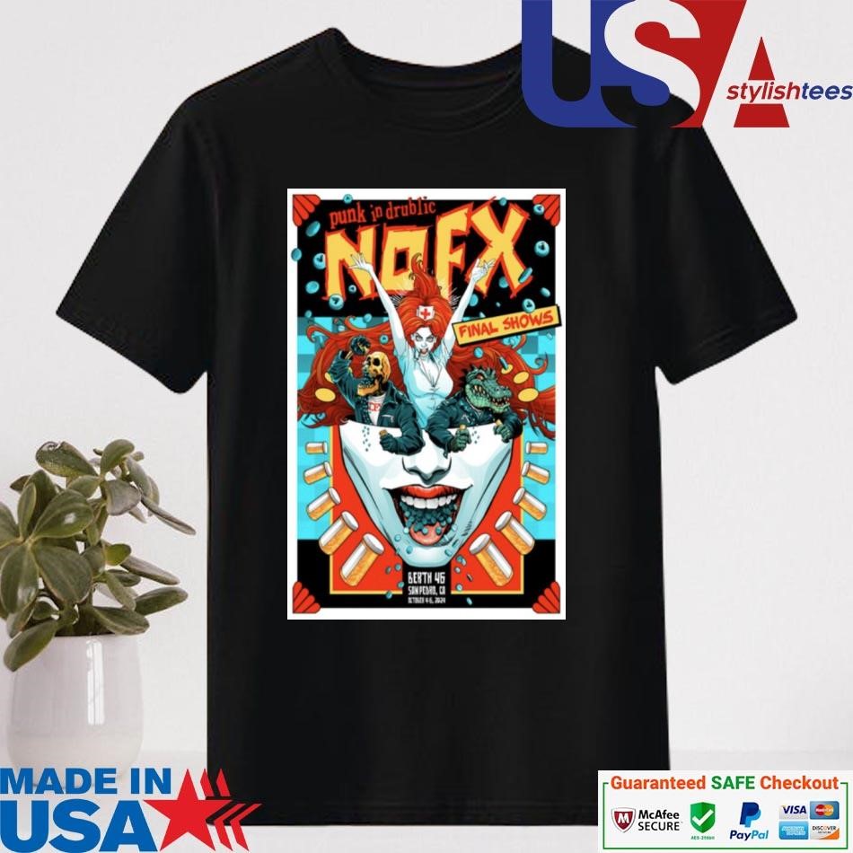 Official NOFX Punk In Drublic Fest Oct 4-6 2024 San Pedro, Los Angeles CA Final Shows T-shirt