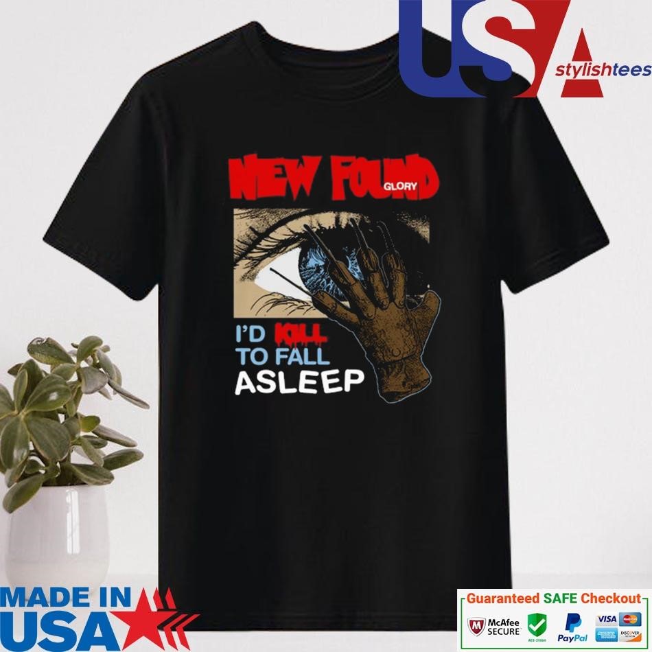 Official New Found Glory I'd Kill To Fall Asleep Black Shirt