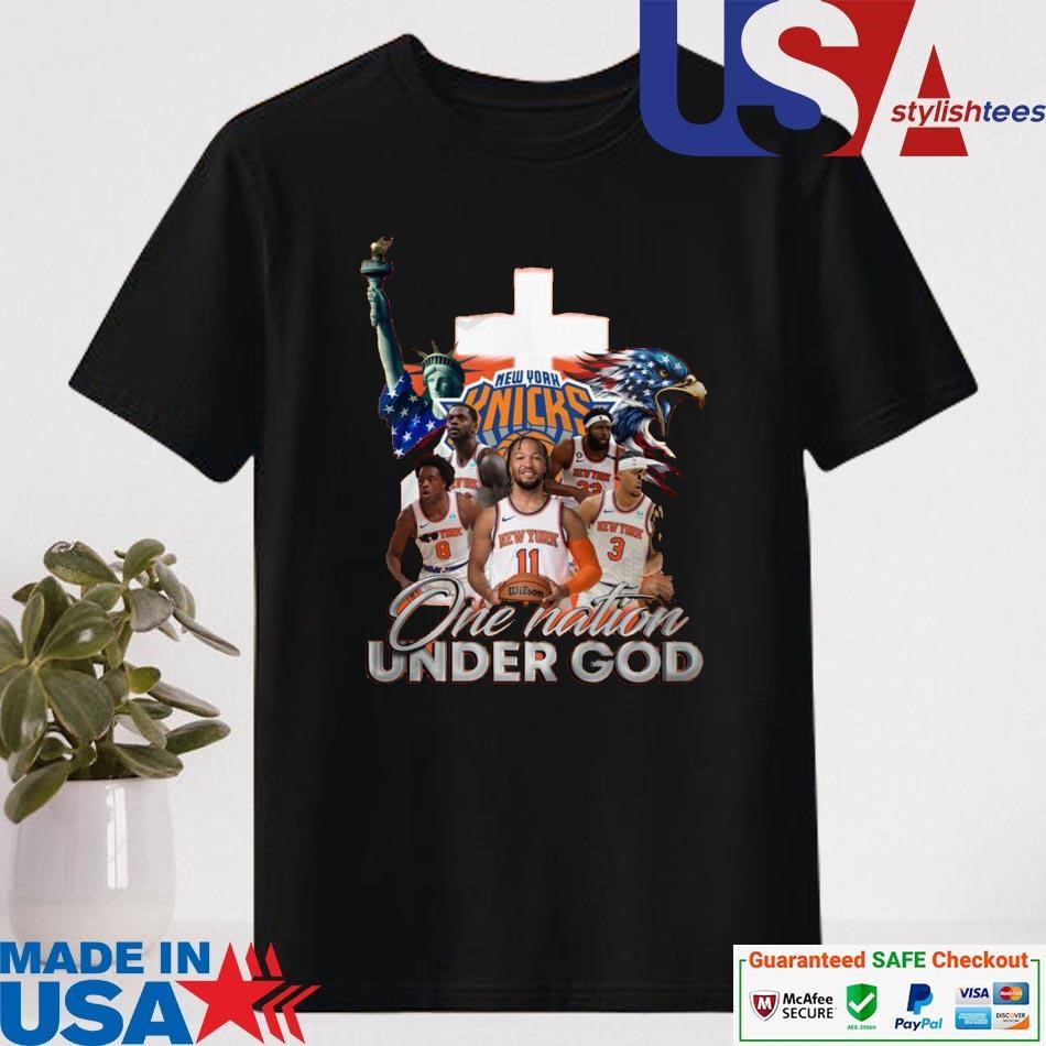 Official New York Knicks One Nation Under God T-shirt