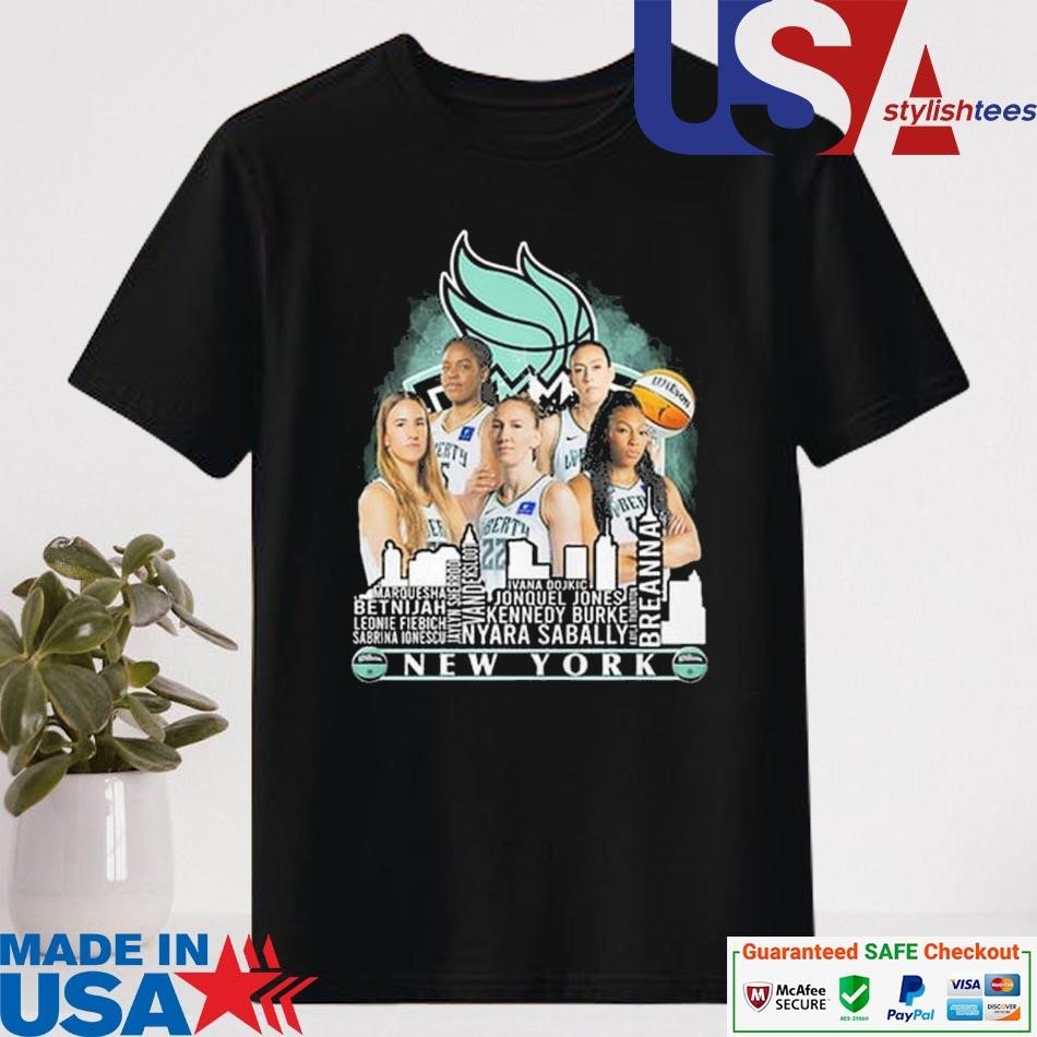 Official New York Liberty 2024 Roster Champions Skyline Shirt