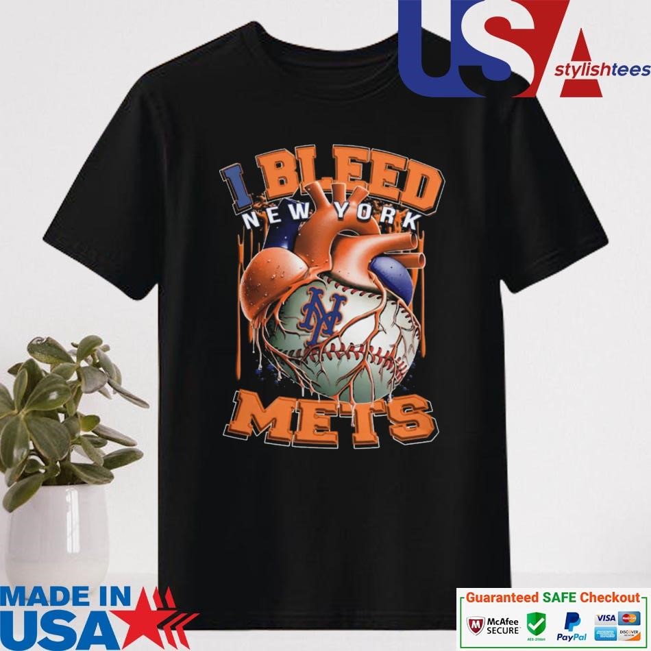 Official New York Mets I Bleed Heart 2024 Shirt