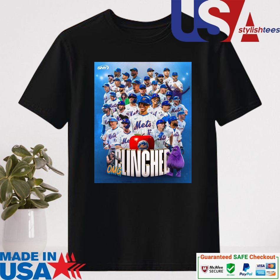 Official New York Mets Players 2024 OMG Clinched Shirt