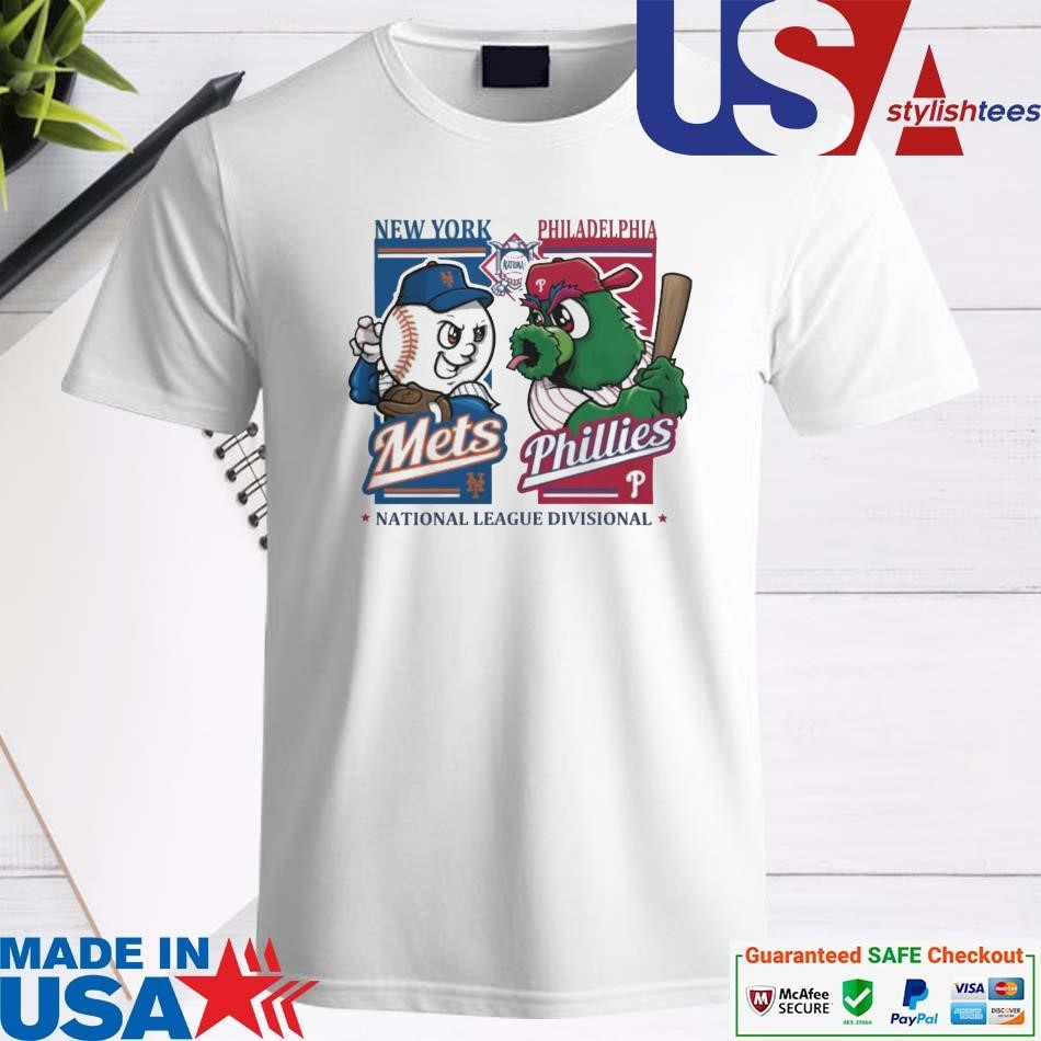 Official New York Mets Vs Philadelphia Phillies Mlb National League Divisionals 2024 Mascots Shirt