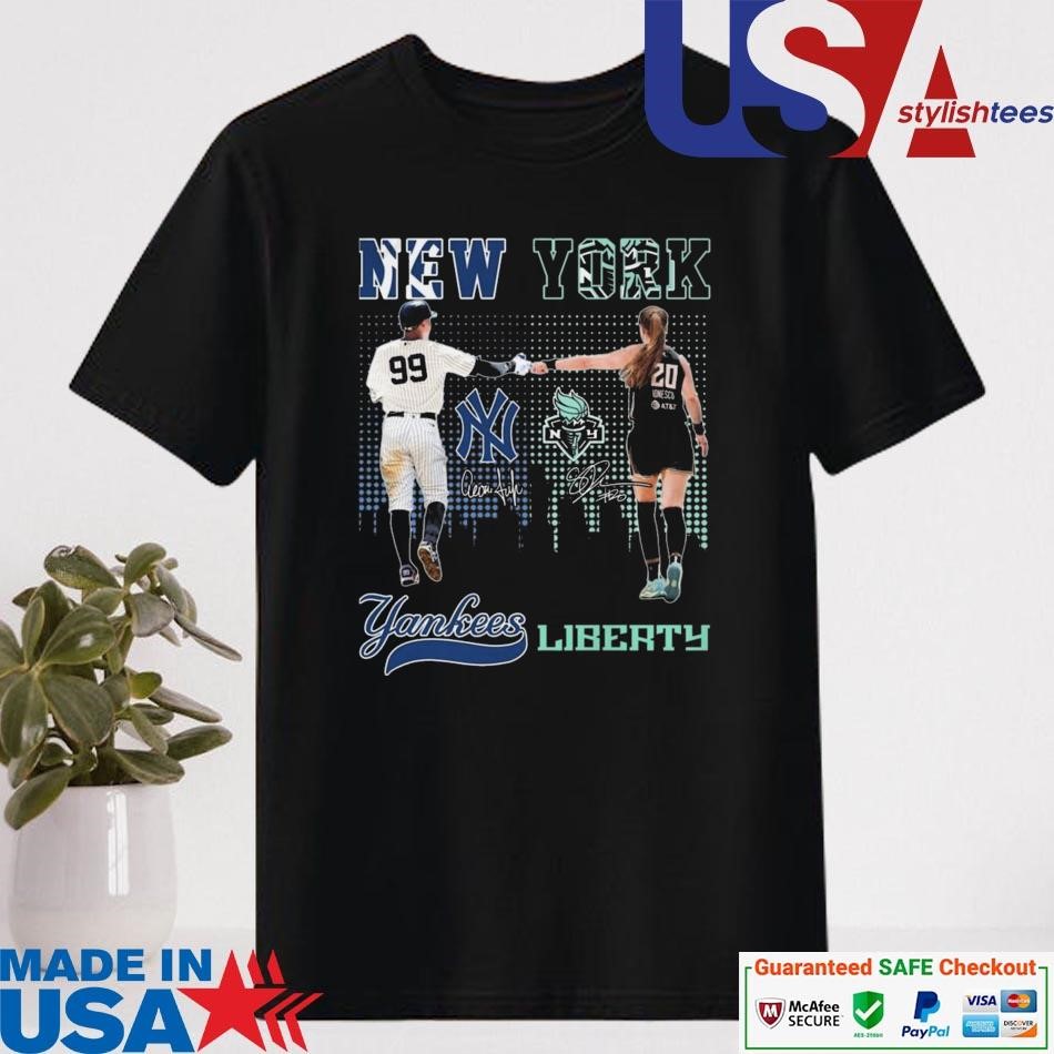 Official New York Yankees x New York Liberty Signatures Shirt