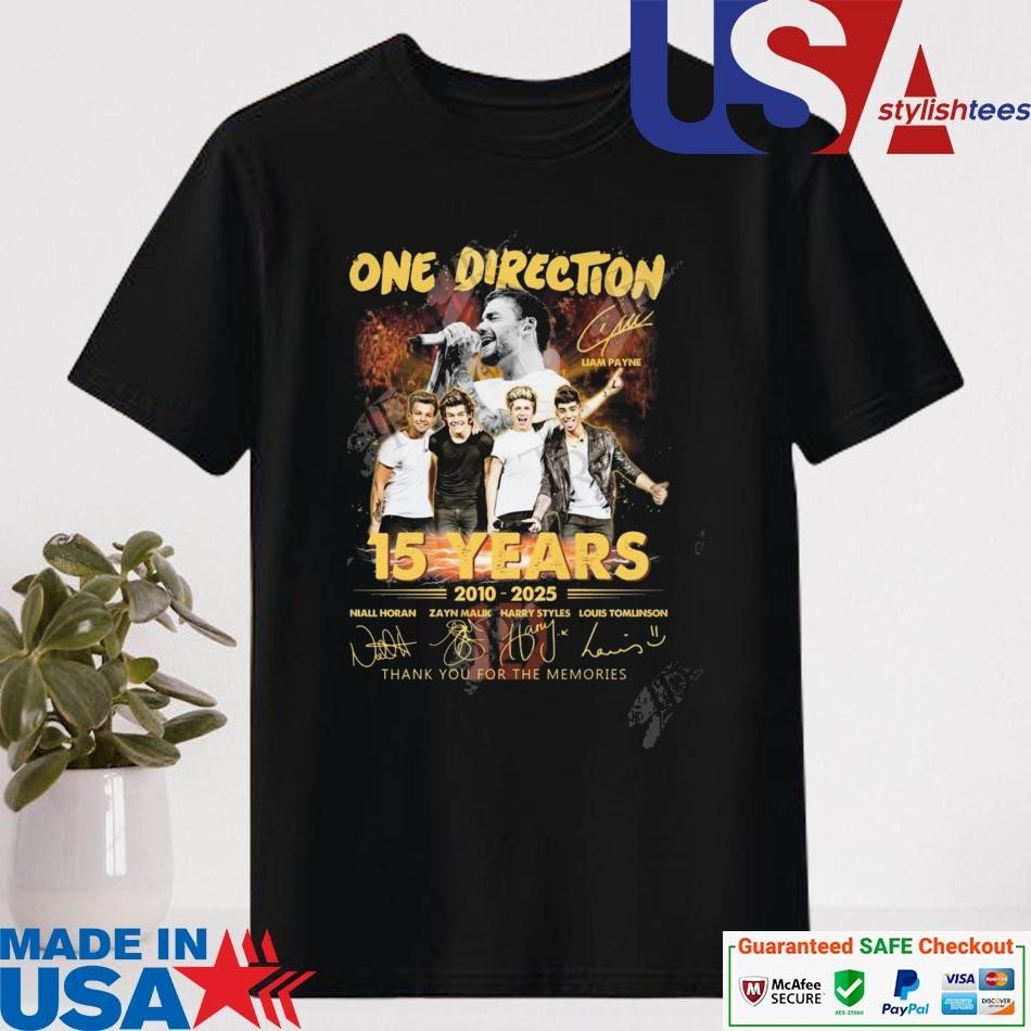 Official One Direction Liam Payne 15 Years 2010-2025 Thank You For The Memories Signatures Shirt