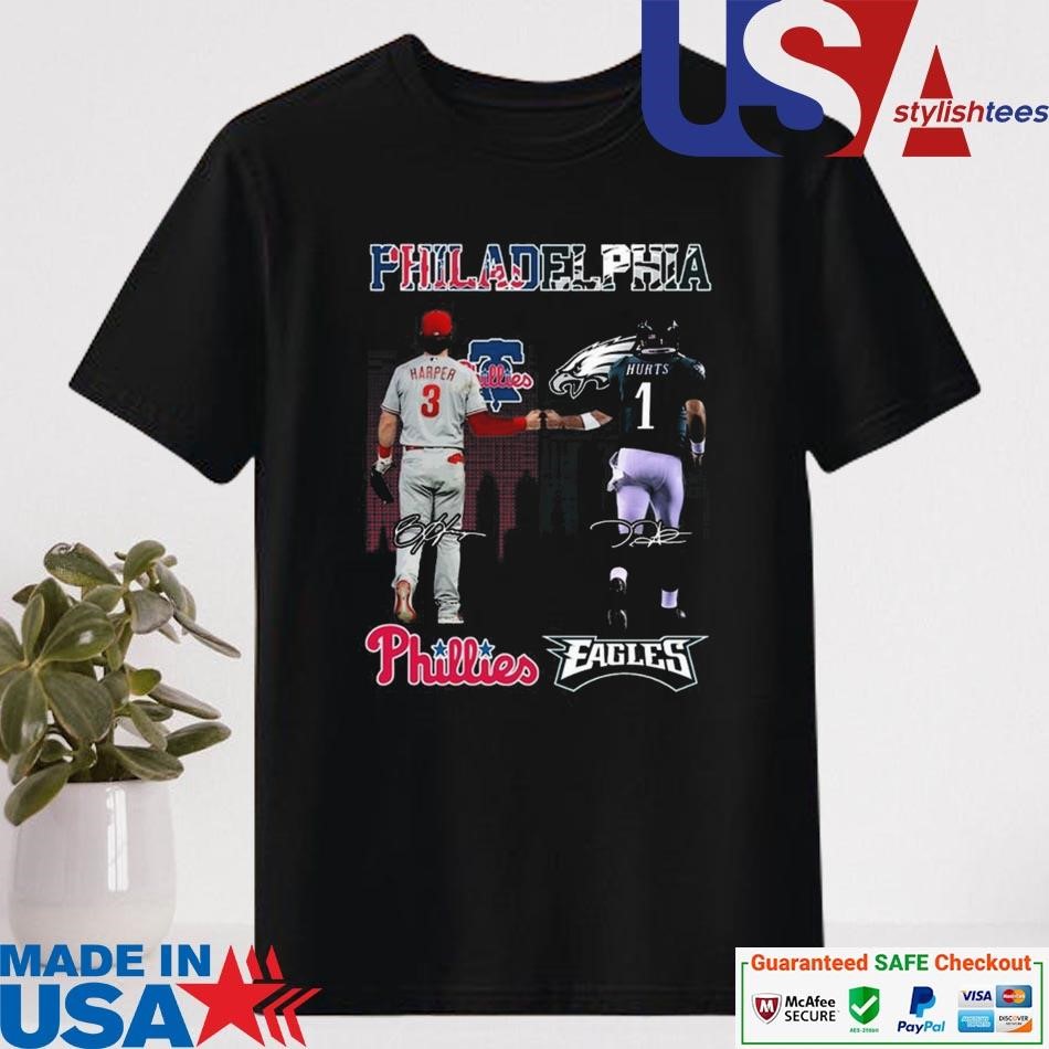 Official Philadelphia Phillies x Philadelphia Eagles 2024 Signatures Shirt