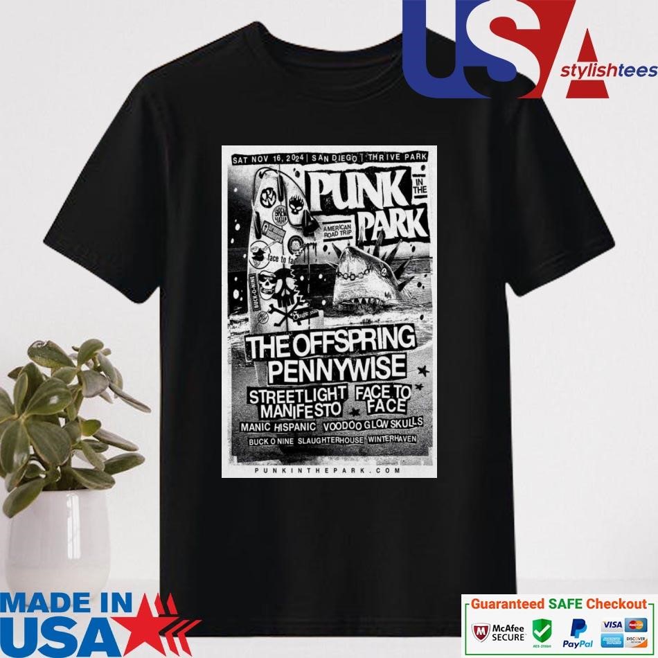 Official Punk In The Park Thrive Park San Diego, CA Nov 16 2024 Tour Shirt