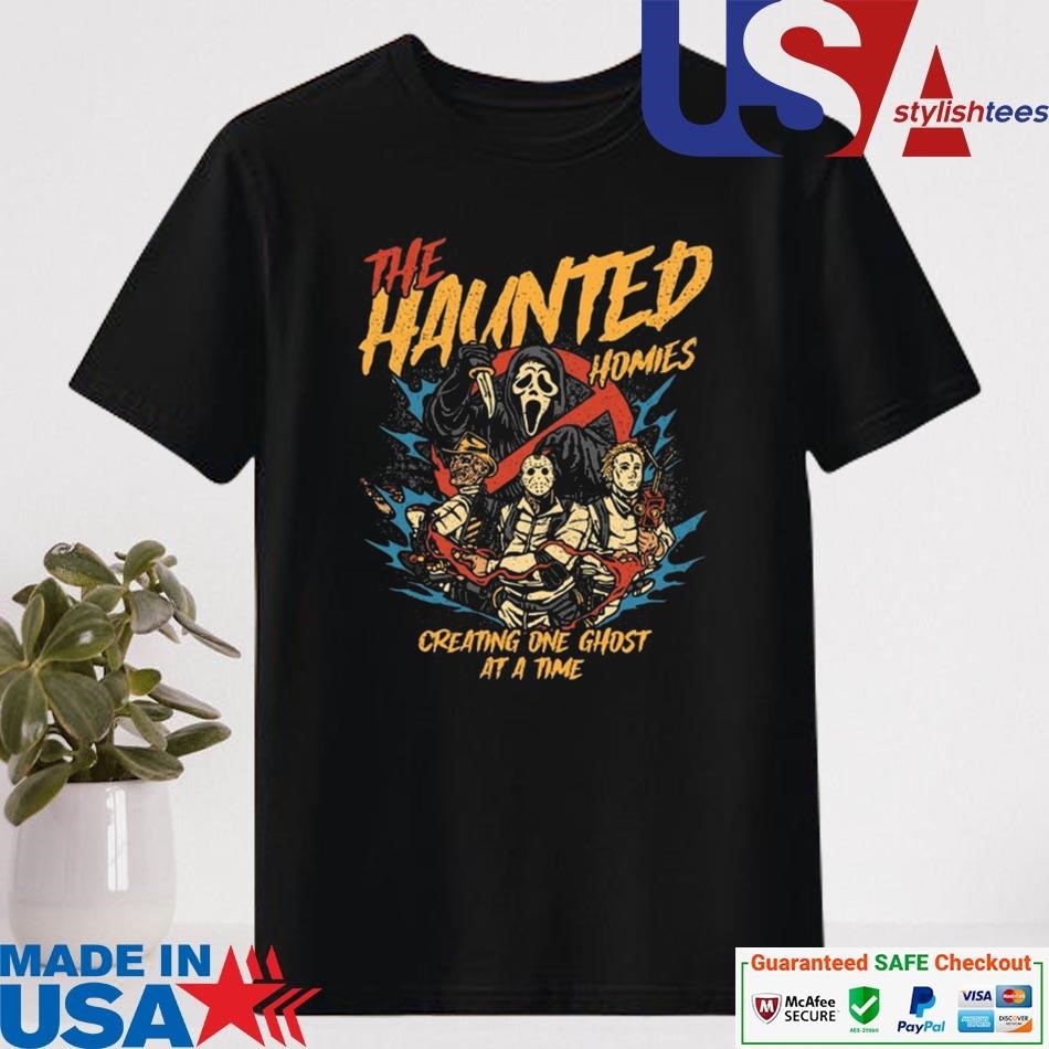 Official Sendit Society The Haunted Homies Halloween Tee Shirt