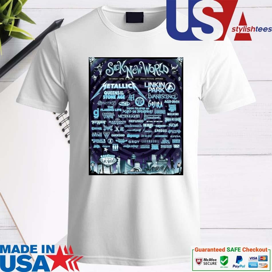 Official Sick New World 2025 On April 12 2025 In Las Vegas Festival Grounds Shirt