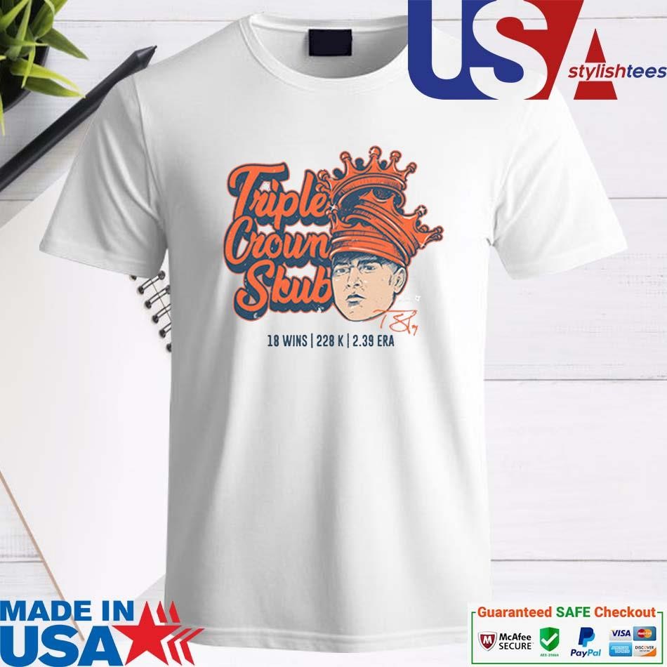 Official Tarik Skubal Detroit Tigers Triple Crown T-shirt