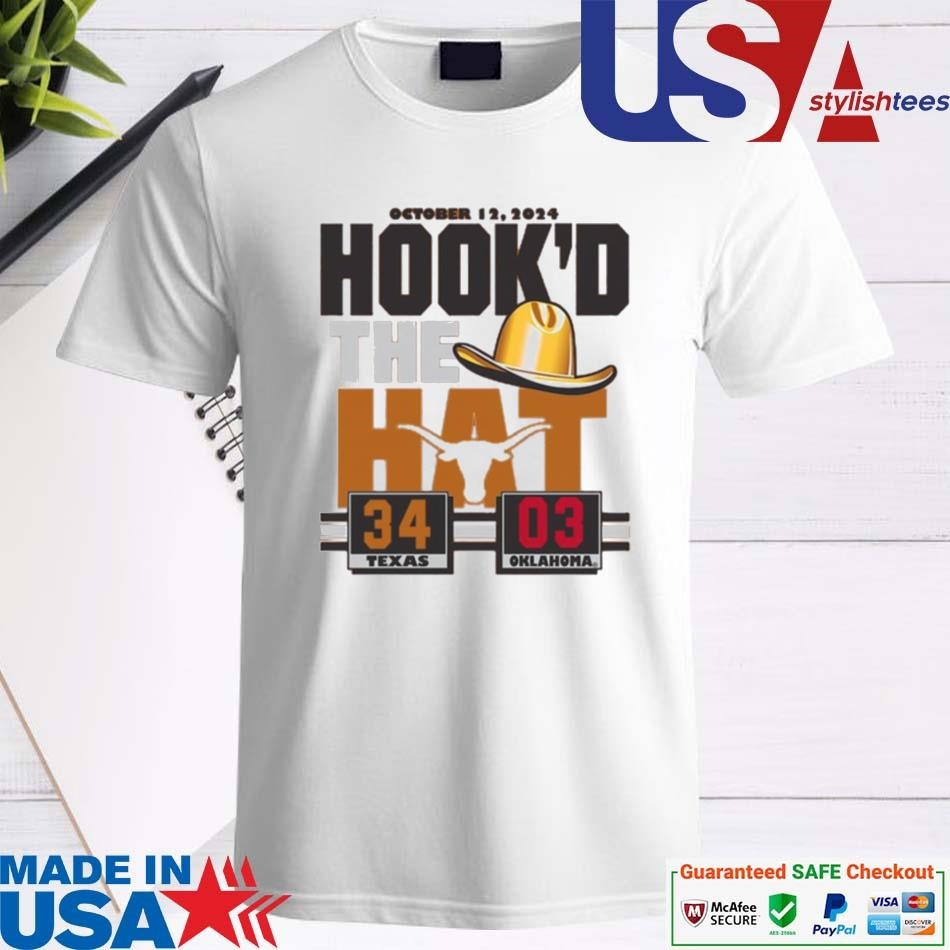 Official Texas Longhorns Red River Rivalry Hook’d The Hat 34 3 Score Shirt