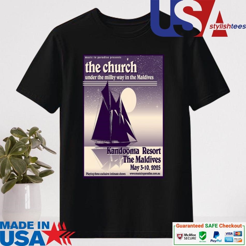 Official The Church May 3-10 2025 Kandooma Resort Maldives Islands Maldives Tour Shirt