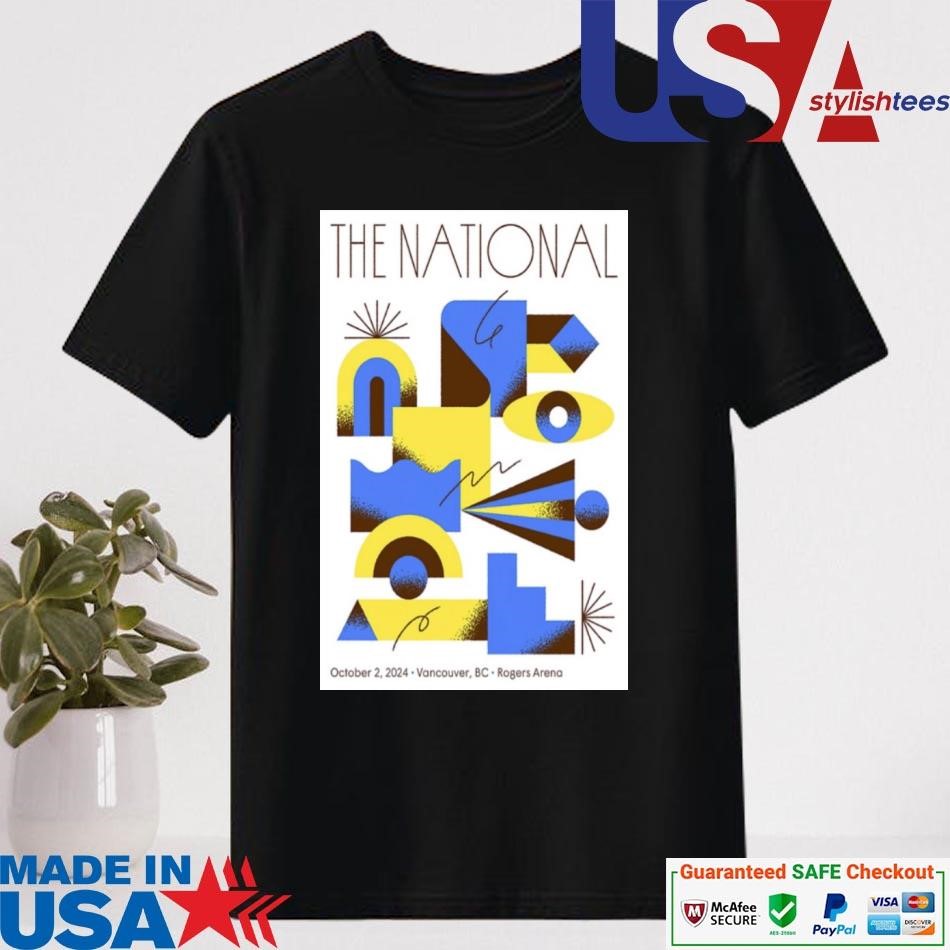 Official The National Band Oct 2 2024 Rogers Arena, Vancouver, BC Tour T-shirt