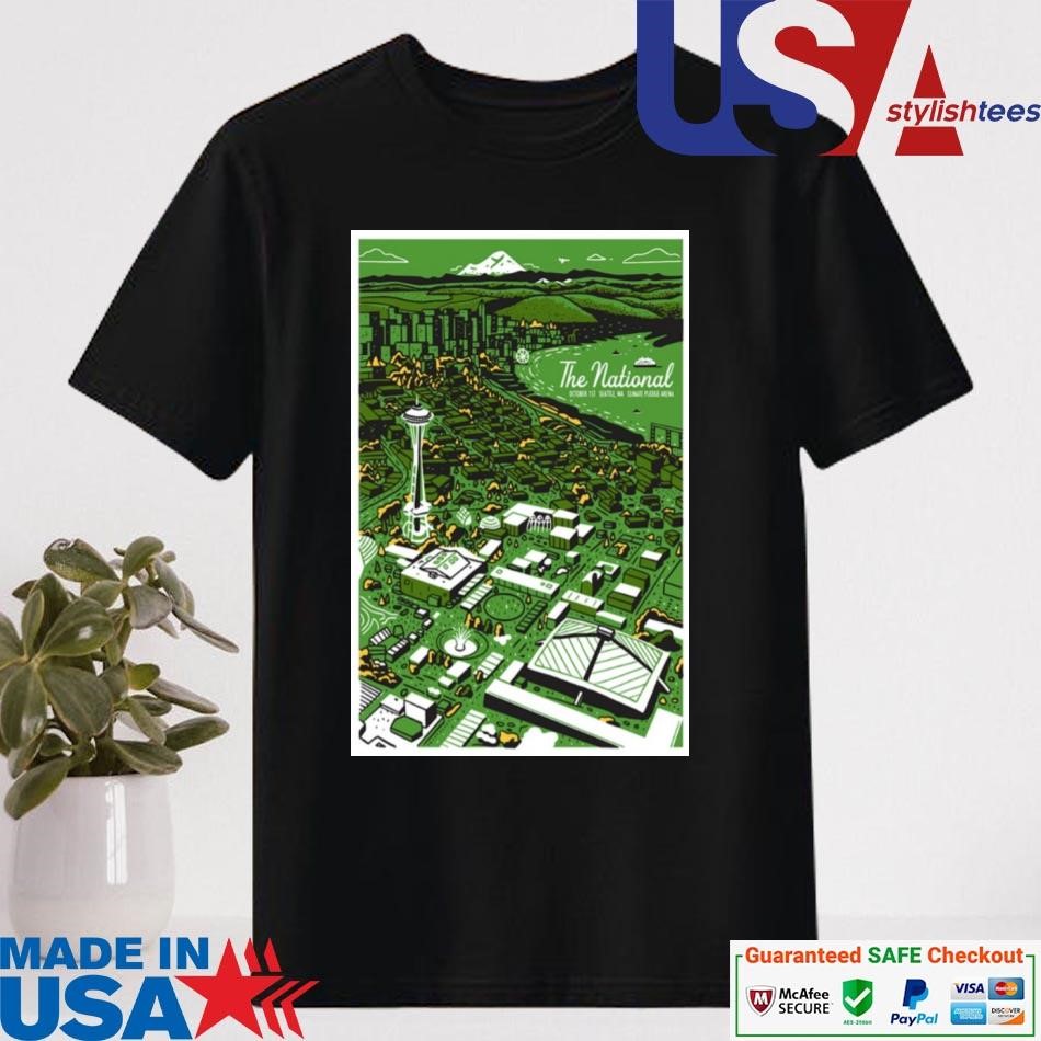 Official The National Band October 1 2024 Live At Climate Pledge Arena, Seattle, WA Concert T-shirt