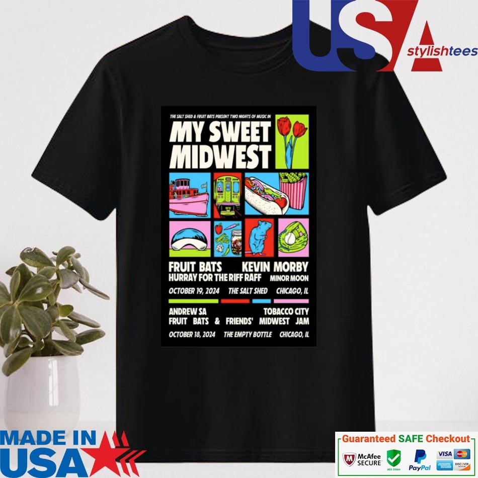 Official The Salt Shed & Fruit Bats My Sweet Midwest Oct 18-19 2024 in Chicago IL Shirt