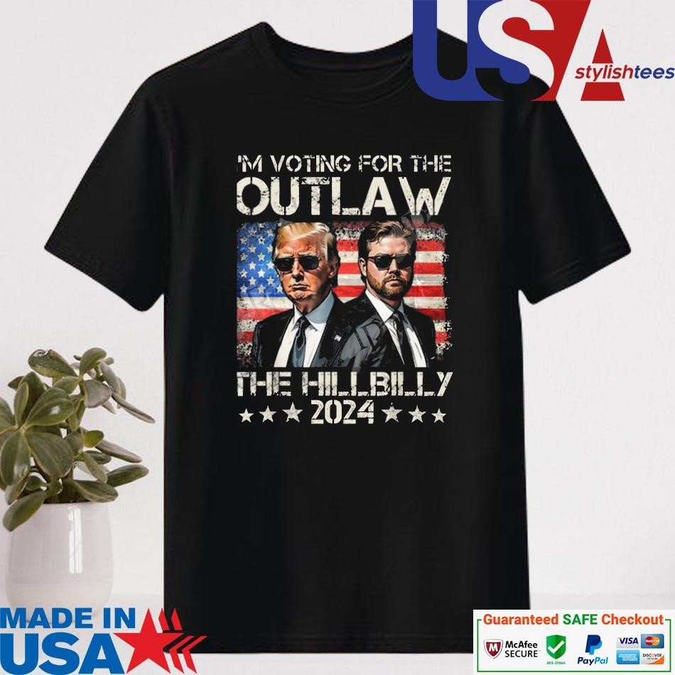 Official Trump I’m Voting For The Outlaw And The Hillbilly 2024 American Flag Shirt