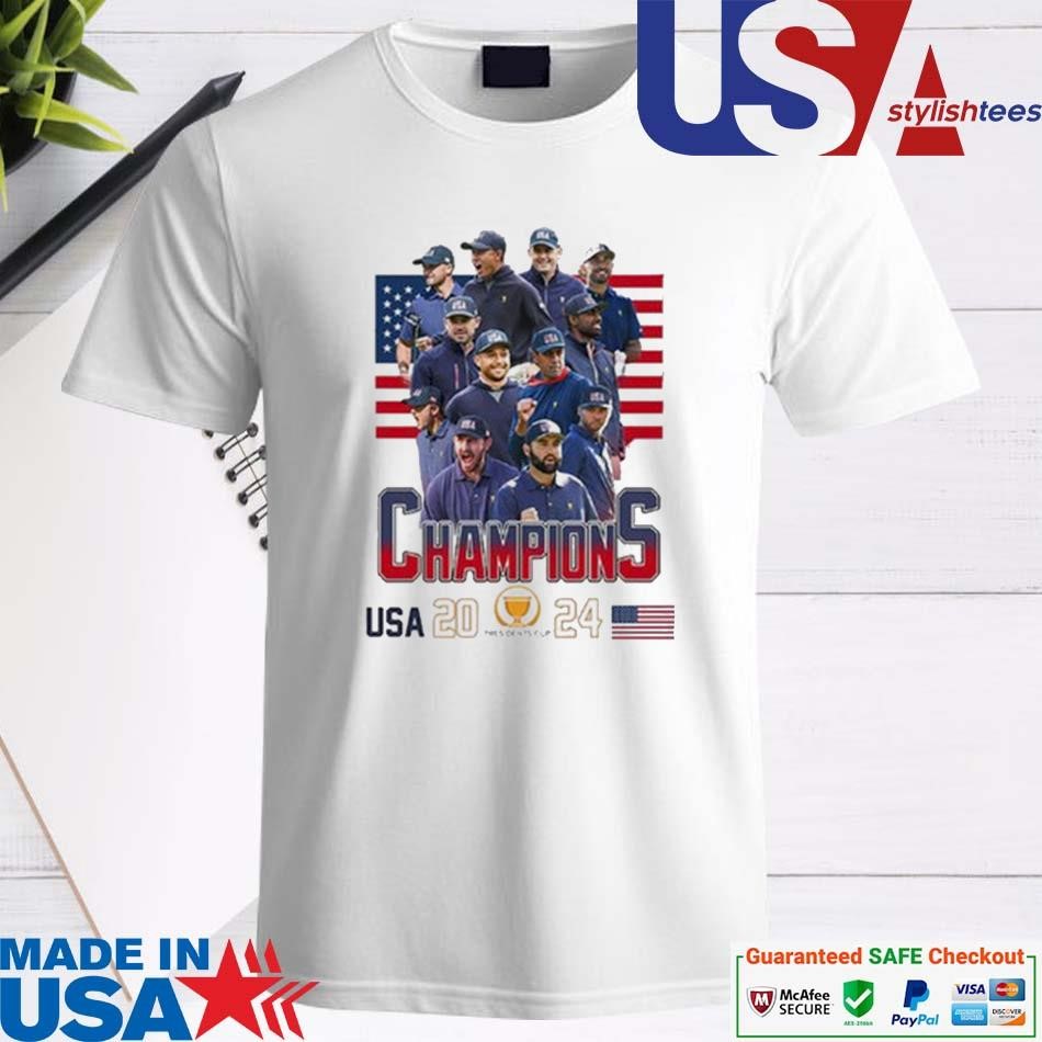 Official USA Team Presidents Cup 2024 Champions T-shirt