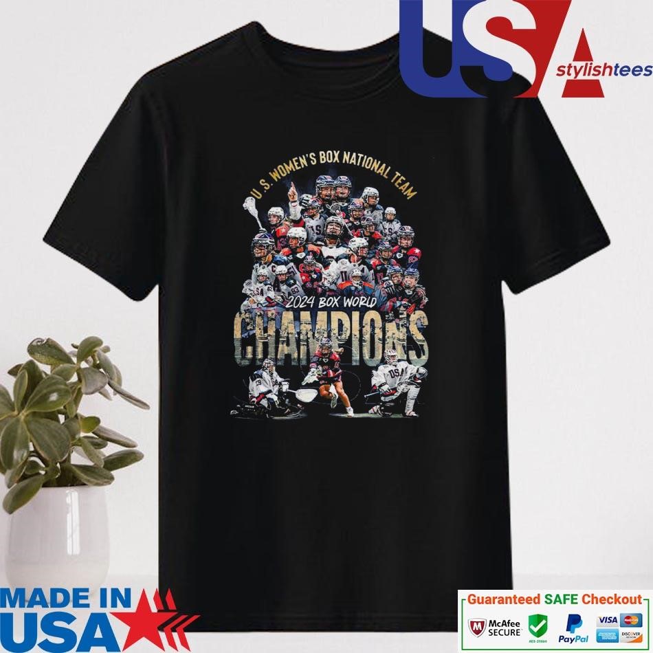 Official Us Women's Box National Team 2024 Box World Champions T-shirt