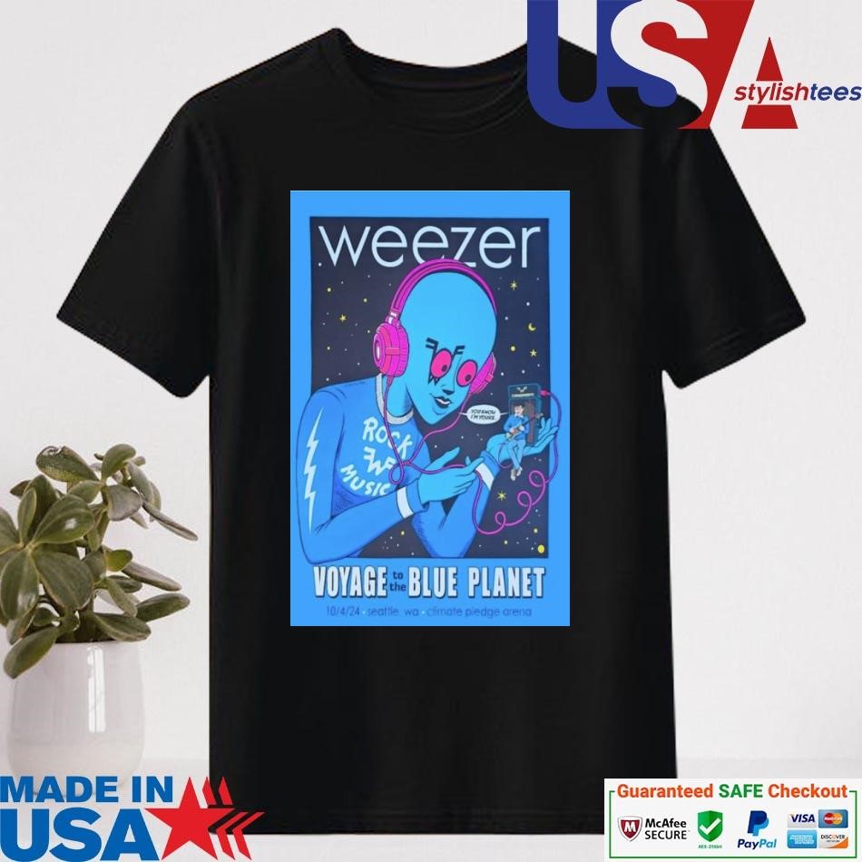 Official Weezer October 4, 2024 In Seattle, WA Tour Shirt