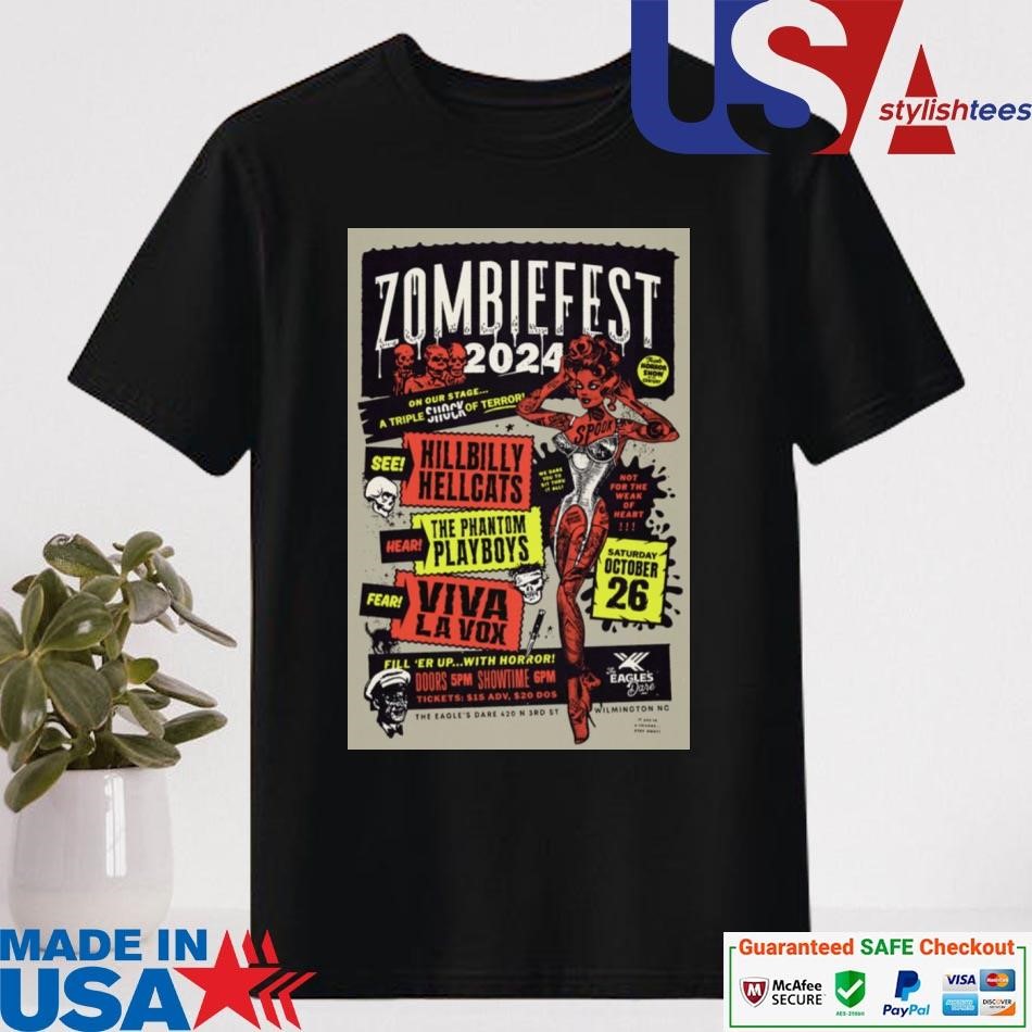 Official Zombiefest At The Eagle's Dare In Wilmington, NC On October 26 2024 Tour Shirt