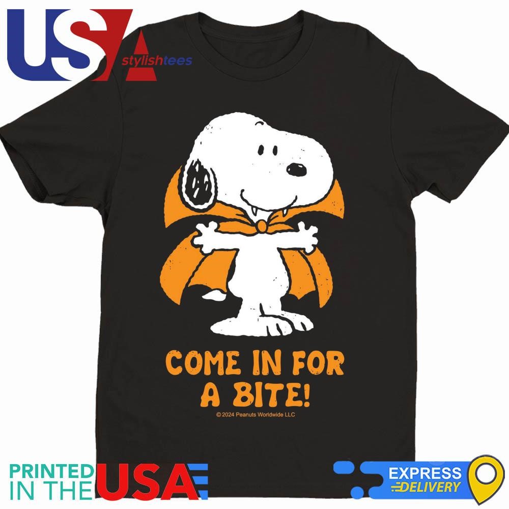 Peanuts Snoopy Vampire Come In For A Bite Shirt