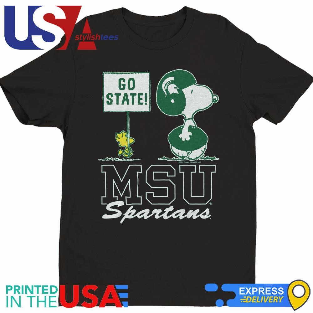 Peanuts Snoopy X Woodstock Msu Spartans Go State Shirt